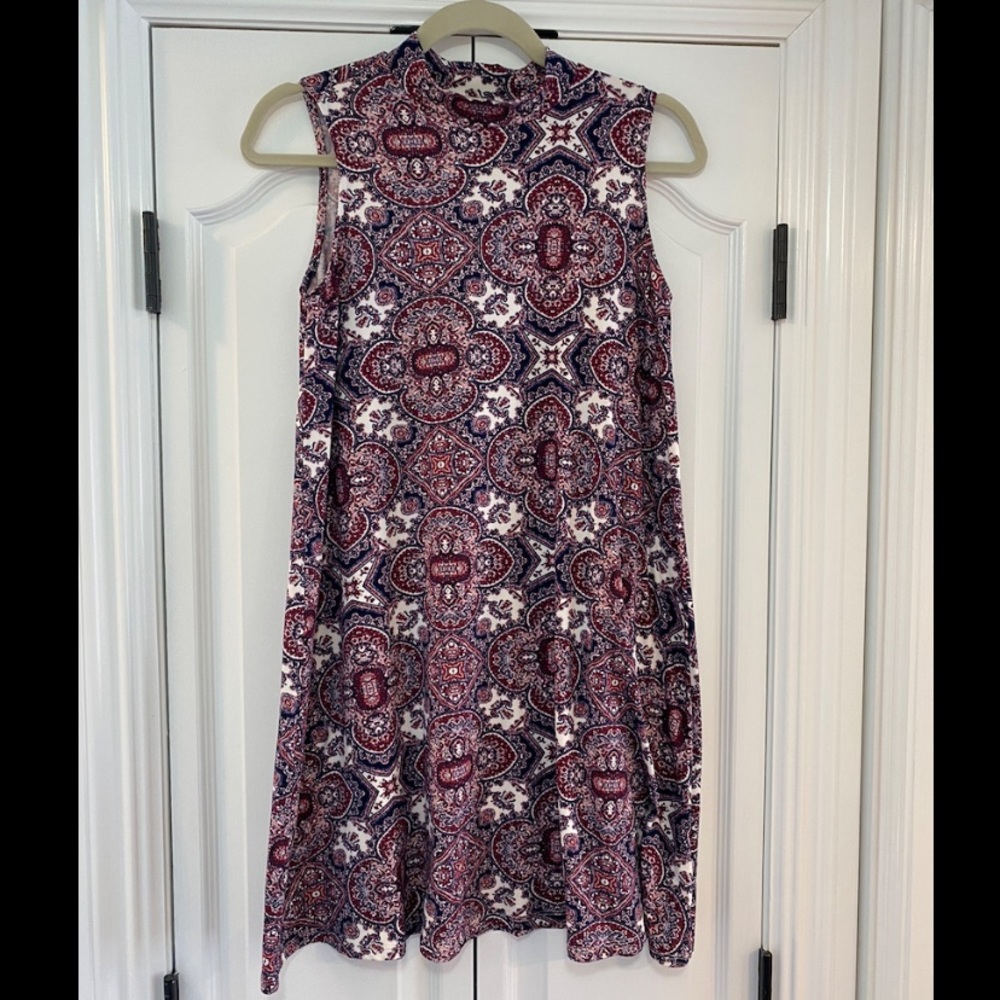 Beautiful printed high necked dress